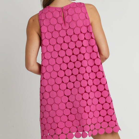 Umgee Pink Textured Mini Dress - Picture 3 of 6